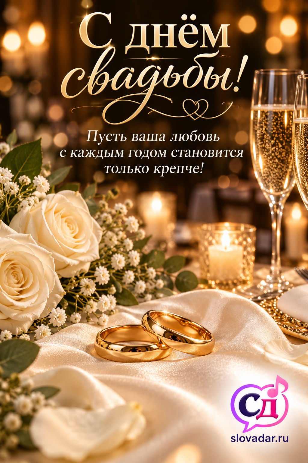 Открытки с днём свадьбы